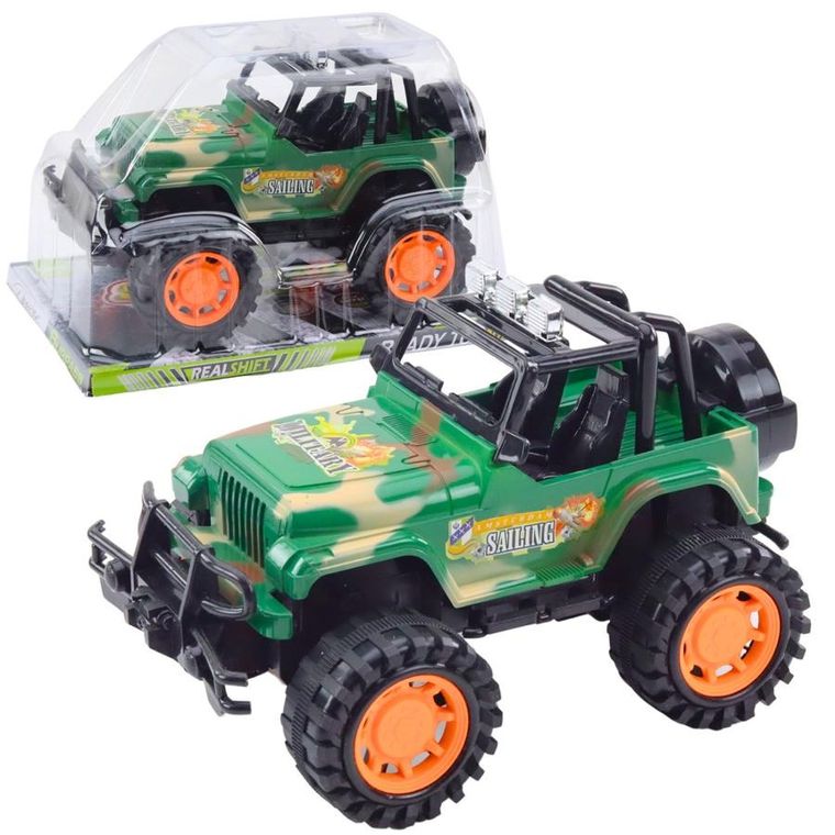 Lean Toys, terenówka Off-Road, pojazd militarny, zielony