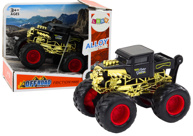 Lean Toys, terenówka z napędem frykcyjnym, czarny