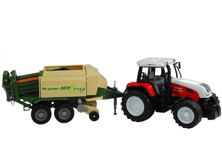 Lean Toys, traktor z przyczepą, 65 cm