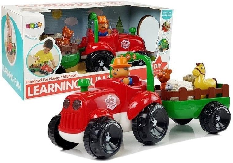 Lean Toys, traktor z przyczepką