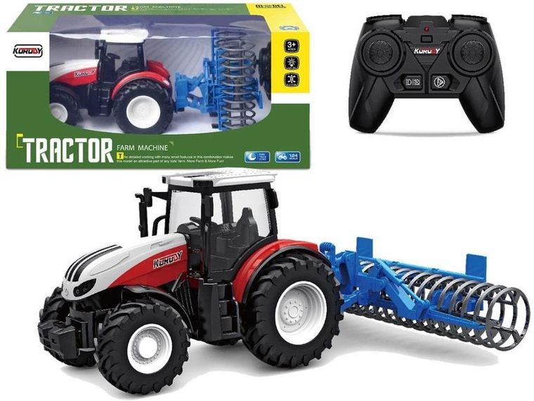 Lean Toys, traktor z wałem rolniczym, pojazd zdalnie sterowany
