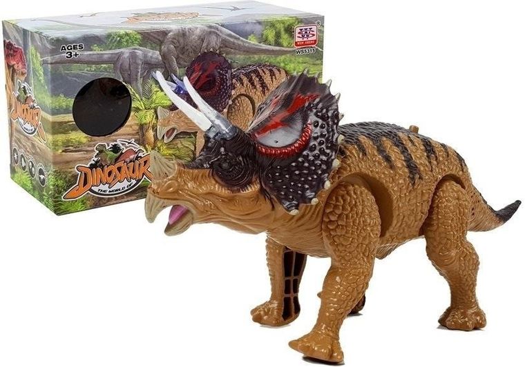 Lean Toys, Triceratops, dinozaur, żółty