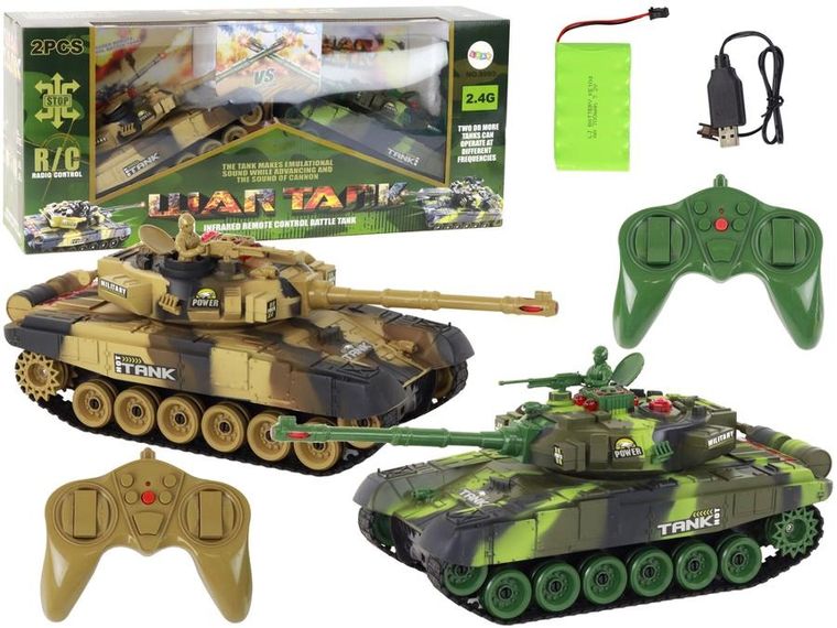 Lean Toys, War Tank, zestaw czołgów, pojazd zdalnie sterowany