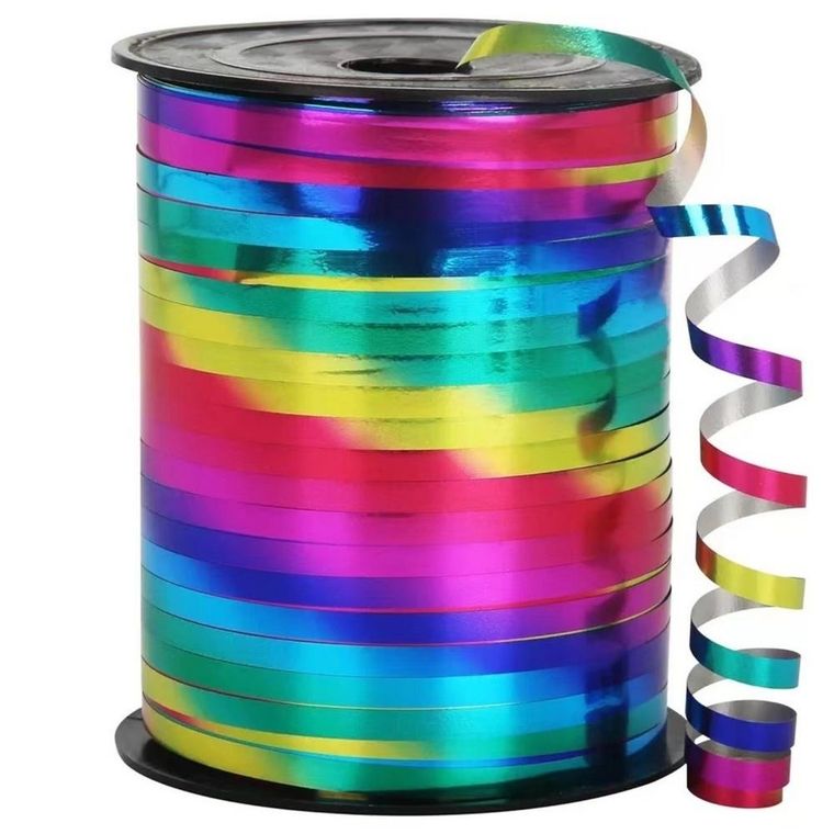 Lean Toys, wstążka holograficzna, kolorowa 90m x 5 mm