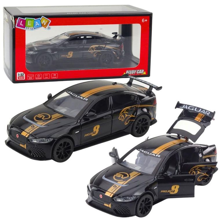 Lean Toys, Wyścigówka, pojazd metalowy z napędem pull-back, 1:32