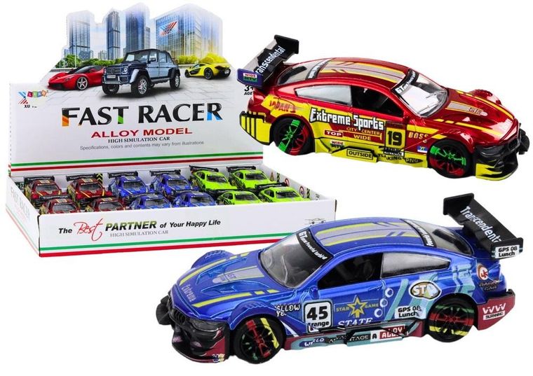 Lean Toys, Wyścigówka, pojazd z napędem, 1:36, 1 szt.