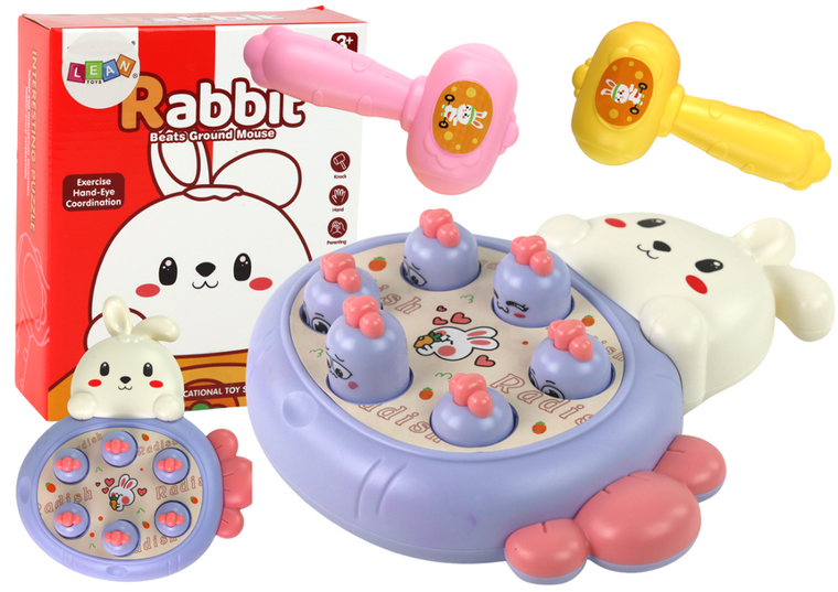 Lean Toys, Wyskakujące marchewki, gra zręcznościowa, królik
