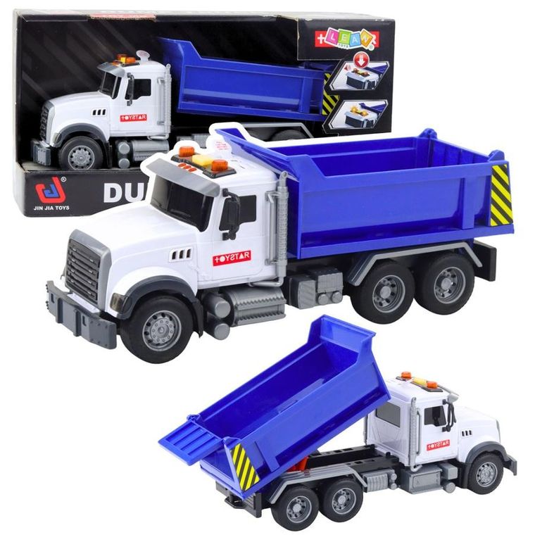 Lean Toys, wywrotka ruchoma, pojazd interaktywny, niebieska