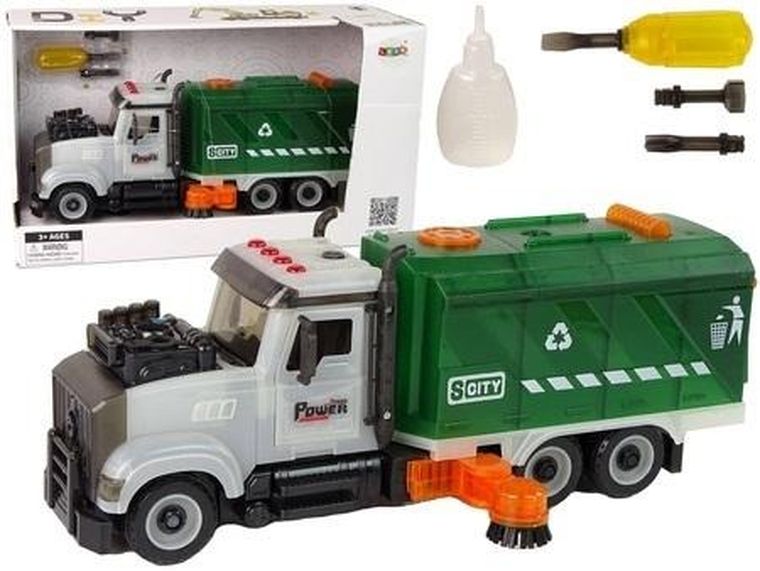 Lean Toys, zamiatarka do skręcania z akcesoriami