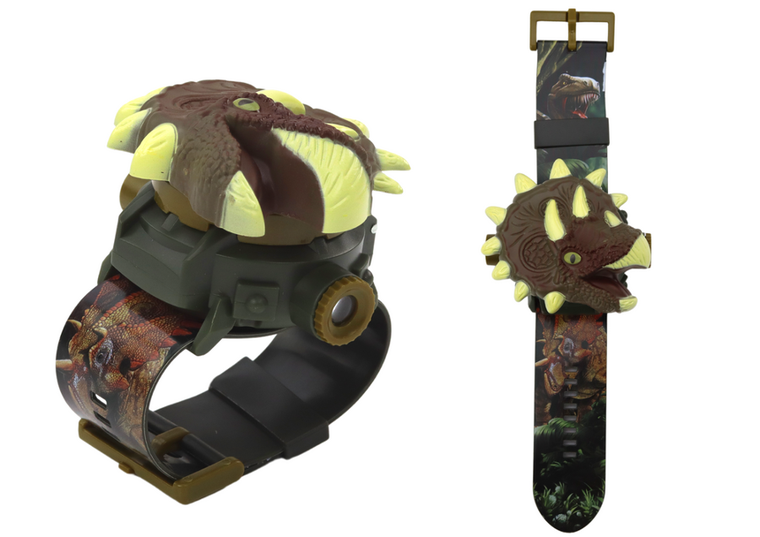 Lean Toys, zegarek z projektorem 3D, Triceratops