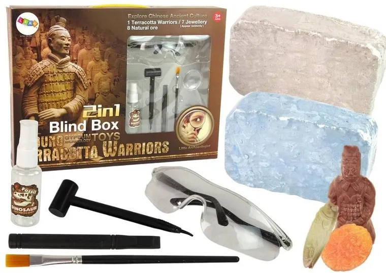 Lean Toys, zestaw archeologiczny 2w1, kryształy