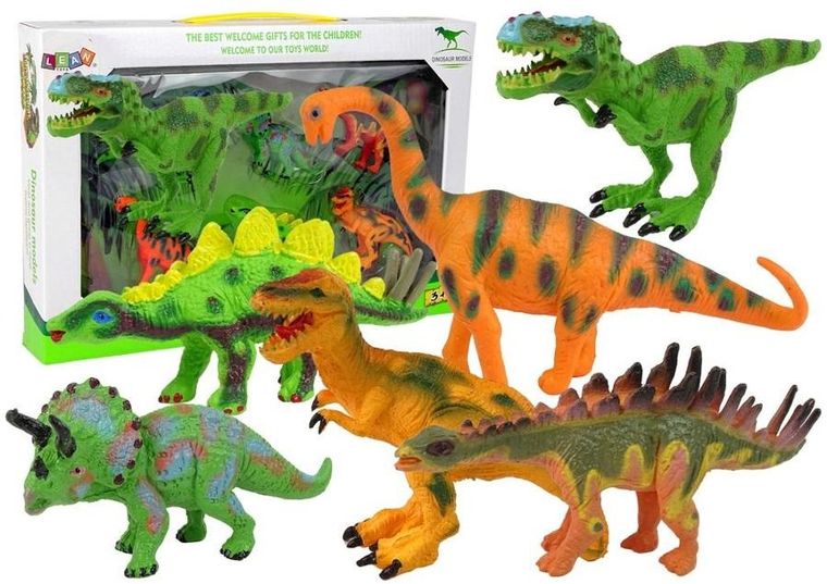 Lean Toys, zestaw dinozaurów, 6 szt.