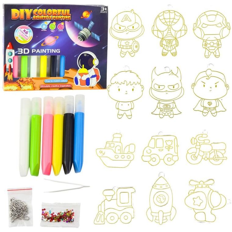 Lean Toys, zestaw do malowania 3D, kosmos