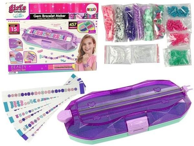 Lean Toys, zestaw do robienia bransoletek, 411 koralików