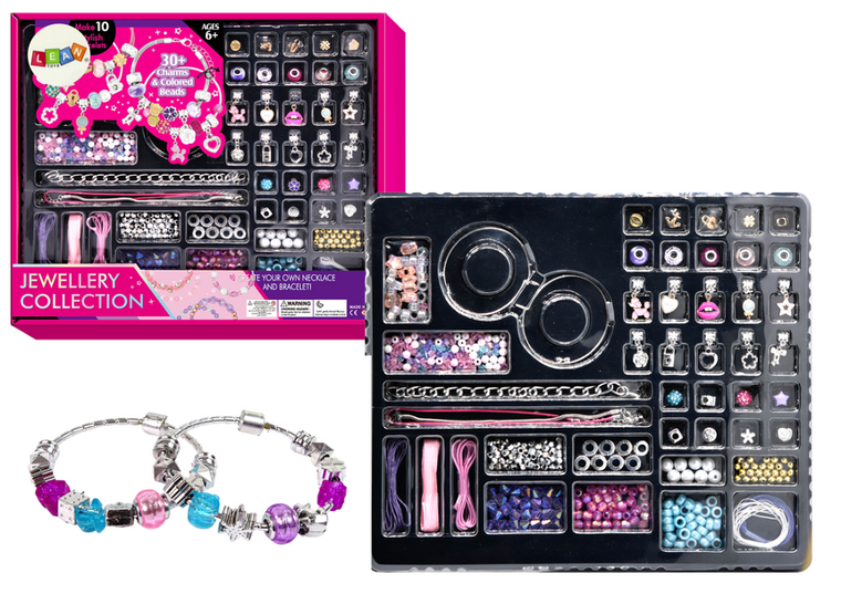 Lean Toys, zestaw do tworzenia bransoletek, charmsy