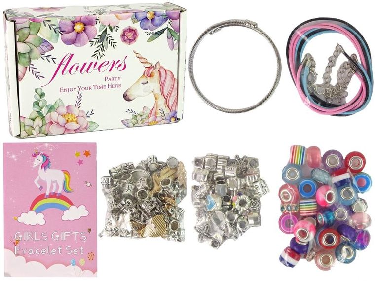 Lean Toys, zestaw do tworzenia bransoletek, charmsy