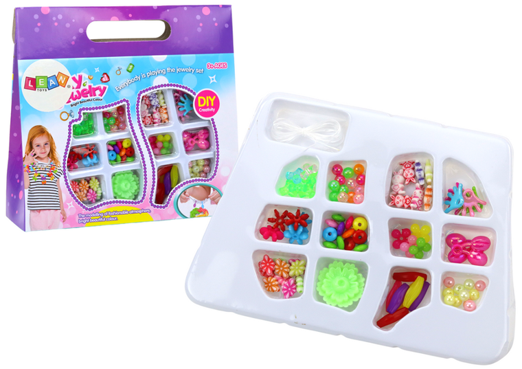 Lean Toys, zestaw koralików do robienia biżuterii