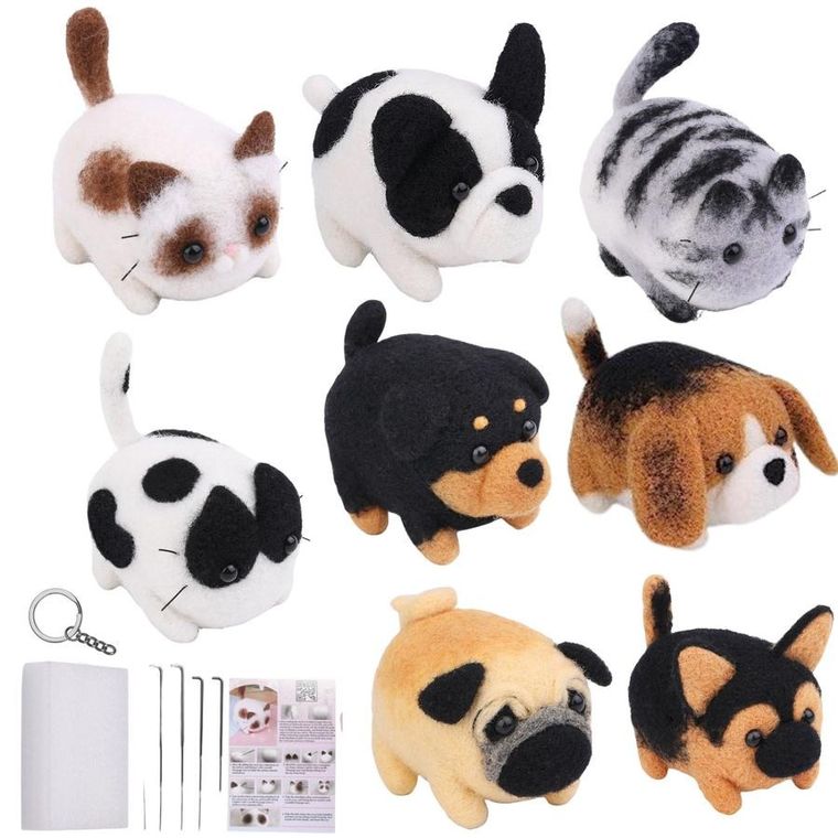 Lean Toys, zestaw kreatywny do filcowania DIY, zwierzak, 1 szt.