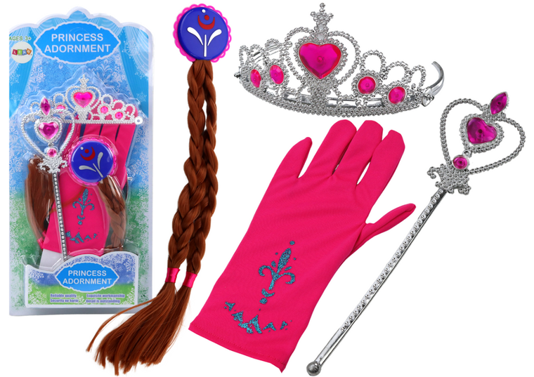 Lean Toys, zestaw księżniczki, różowy, 4 elementy