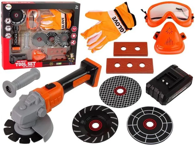 Lean Toys, zestaw majsterkowicza ze szlifierką