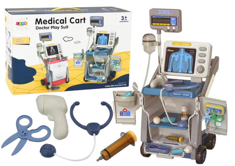 Lean Toys, zestaw małego lekarza, niebieski