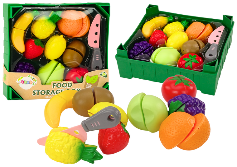 Lean Toys, zestaw owoców do krojenia, 9 elementów