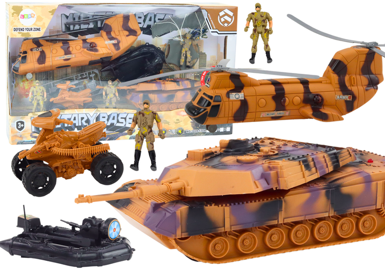 Lean Toys, zestaw pojazdów militarnych, 7 elementów