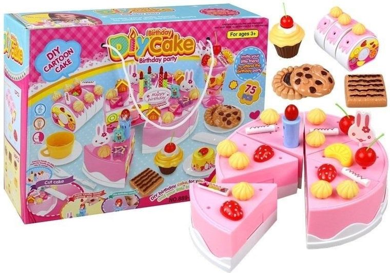 Lean Toys, zestaw przyjęcie urodzinowe, tort
