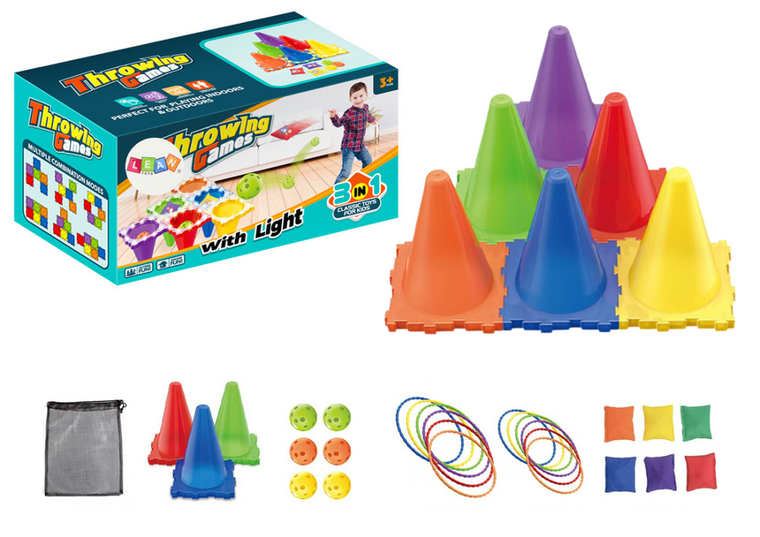Lean Toys, zestaw zręcznościowych gier sportowych 3w1