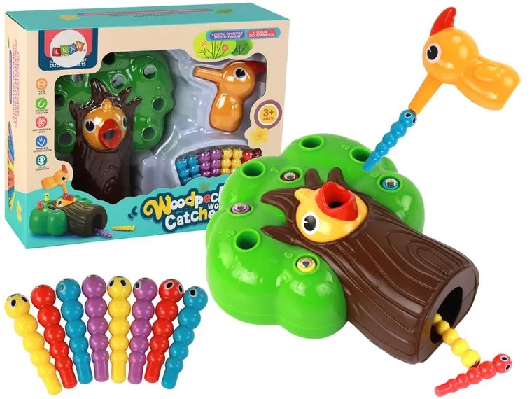 Lean Toys, Złap robaczka, gra magnetyczna, zręcznościowa