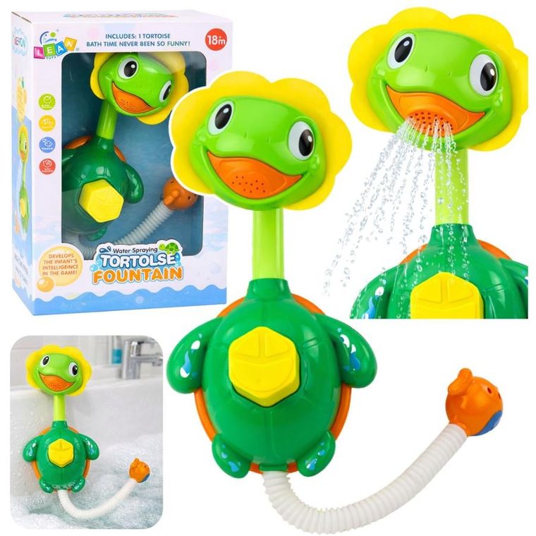 Lean Toys, żółwik, prysznic, zabawka do kąpieli