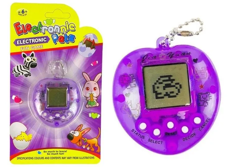 Lean Toys, zwierzątko elektroniczne, fioletowe
