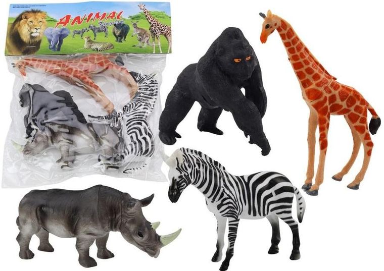 Lean Toys, zwierzęta afrykańskie, zestaw figurek, 4 szt.