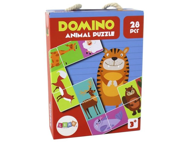 Lean Toys, Zwierzęta, puzzle dwustronne, domino