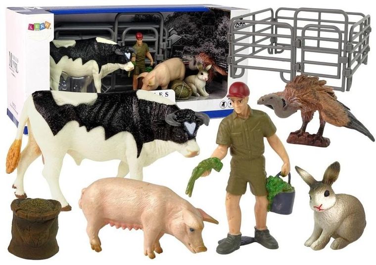 Lean Toys, zwierzęta wiejskie, figurki z akcesoriami