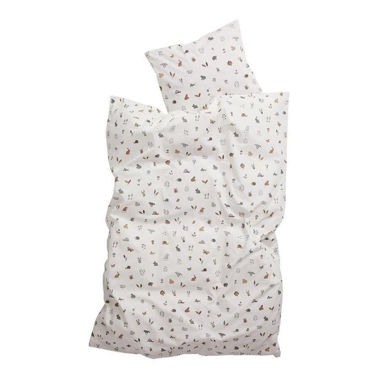 Leander, Forest, 2-częściowy komplet pościeli, organic cotton, 100-140 cm, cappuccino