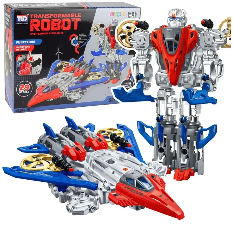 Leantoys, myśliwiec bojowy, robot transformujący, 2w1