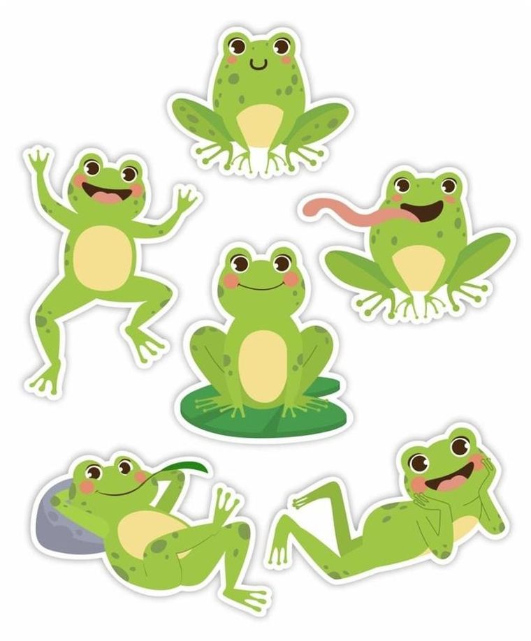 LearnHow, dekoracje okienne, dwustrone, wiosenne żabki, 6 elementów