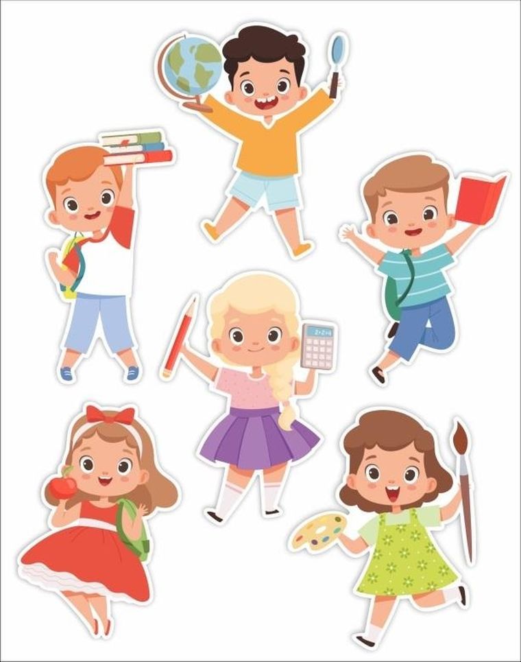 LearnHow, dekoracje okienne, dwustronne, dzieci, 6 elementów