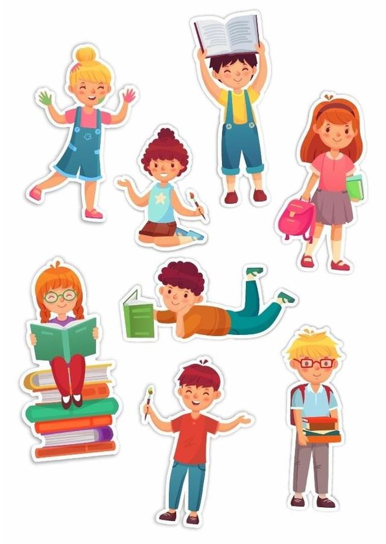 LearnHow, dekoracje okienne, dwustronne, dzieci, 8 elementów