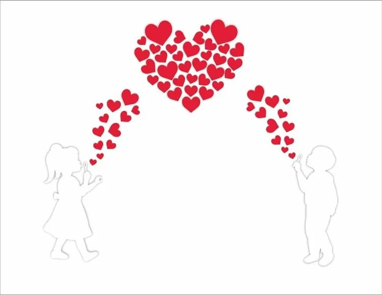 LearnHow, dekoracje okolicznościowe, Dzieci i serca, 60 elementów