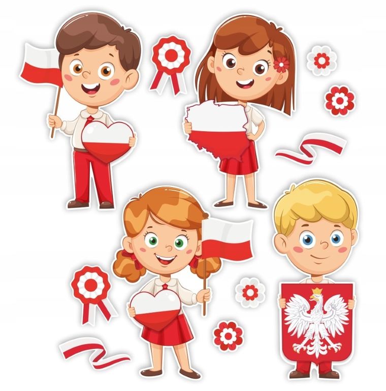 LearnHow, dekoracje patriotyczne, dzieci, 12 elementów