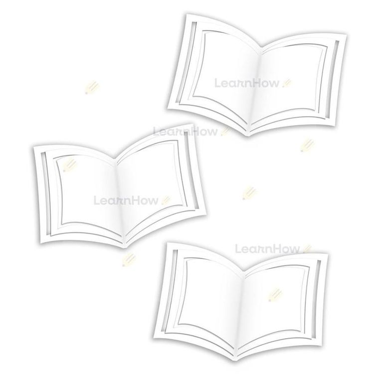 LearnHow, dekoracje szkolne, duże książki, 3D, 3 elementy