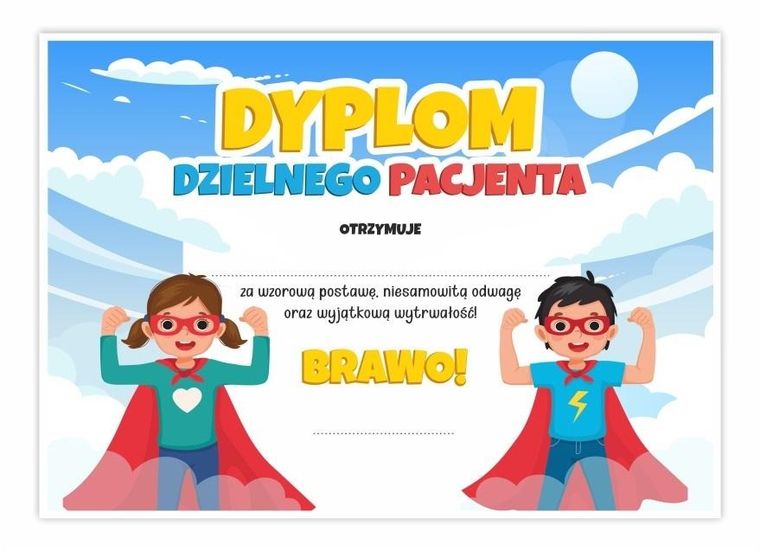 LearnHow, dyplom A4, dzielny pacjent, Super Dzieci, 10 szt.