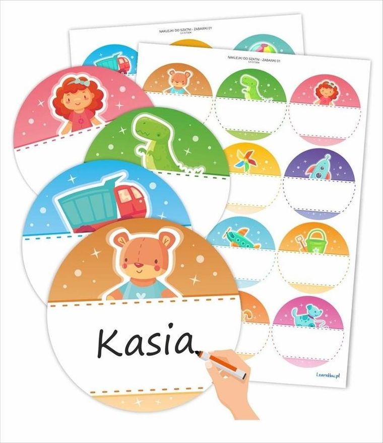 LearnHow, naklejki do podpisywania, zabawki