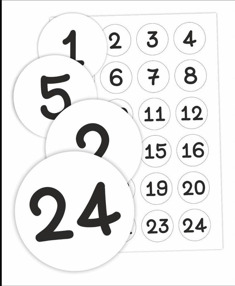 LearnHow, naklejki do szafki, Cyfry