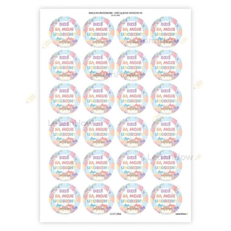 LearnHow, naklejki, dziś są moje urodziny