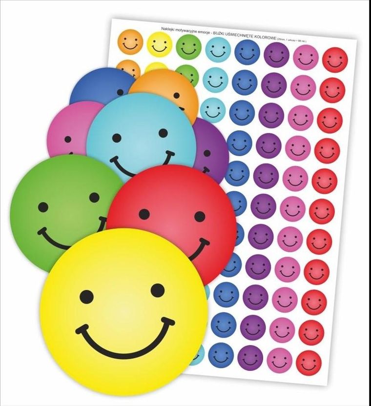 LearnHow, naklejki motywacyjne, Buźki uśmiechnięte