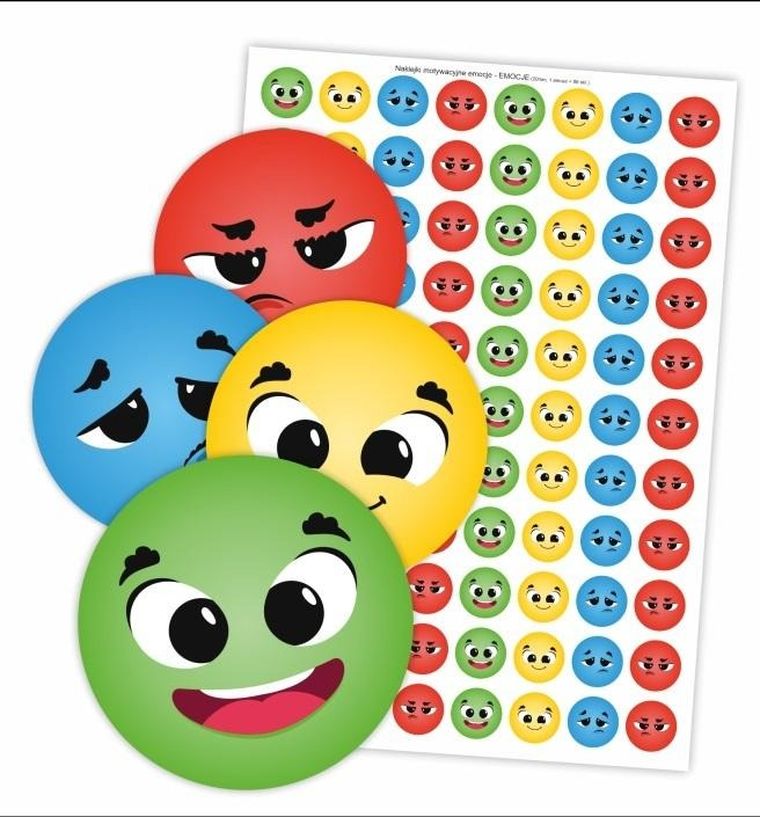 LearnHow, naklejki motywacyjne, Kolorowe emocje