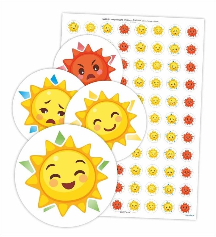 LearnHow, naklejki motywacyjne, słonka